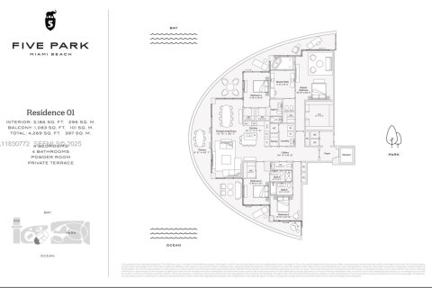 Condominio en venta en Miami Beach, Florida, 4 dormitorios, 295.99 m2 № 2077266 - foto 27