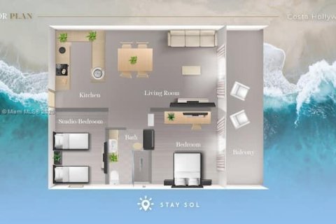 Copropriété à vendre à Hollywood, Floride: 2 chambres, 78.32 m2 № 2194178 - photo 27