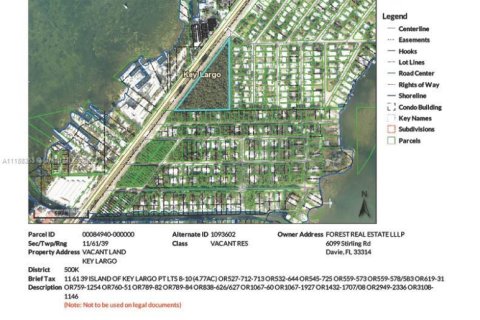 Земельный участок в Ки-Ларго, Флорида № 2029588