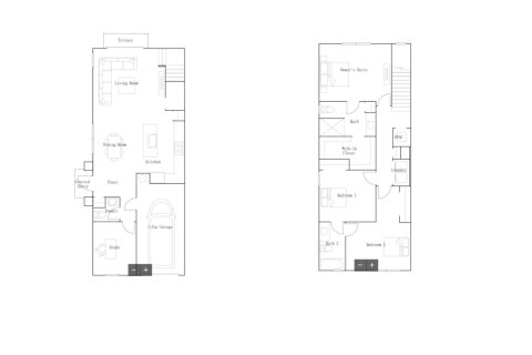 Townhouse floor plan «Townhouse», 3 bedrooms in Heathwood Reserve - Townhomes