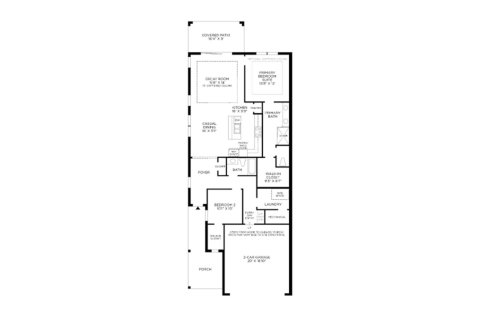 Планировка таунхауса «142SQM» 2 спальни в ЖК SOLSTICE AT WELLEN PARK
