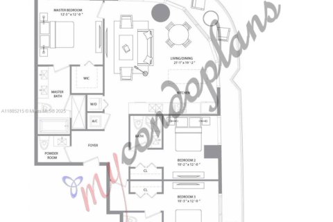 Снять в аренду кондоминиум в Майами, Флорида 3 спальни, 119.84м2, № 1930634 - фото 28