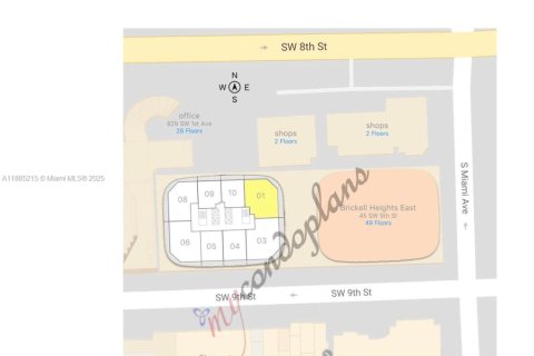 Снять в аренду кондоминиум в Майами, Флорида 3 спальни, 119.84м2, № 1930634 - фото 29