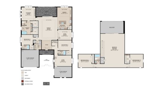 House floor plan «floor Sabal 3», 5 rooms in Robins Cove at Epperson by Biscayne Homes