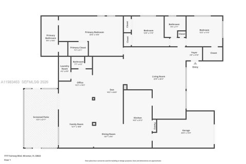 House in Miramar, Florida 3 bedrooms, 229.47 sq.m. № 2243953 - photo 18