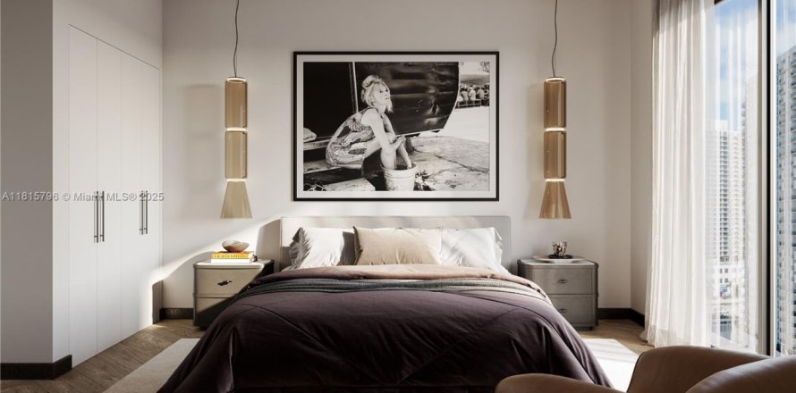 Condominio en Miami, Florida, 1 dormitorio № 1888740