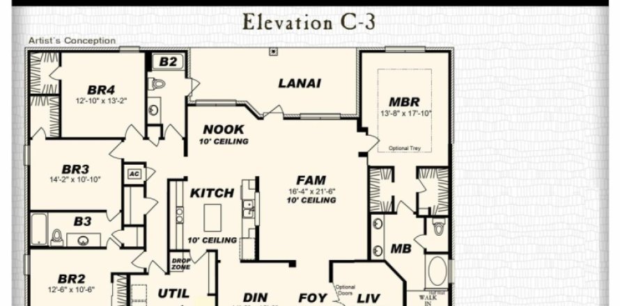 House in Crestview, Florida 4 bedrooms, 232.44 sq.m. № 590151