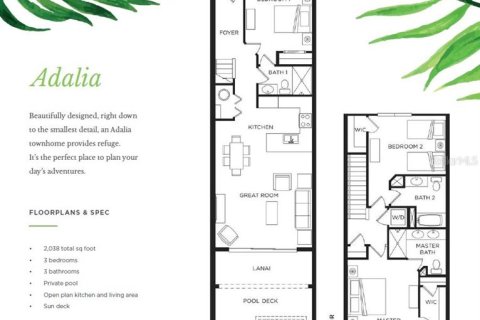 Touwnhouse à vendre à Clermont, Floride: 3 chambres, 139.45 m2 № 2284030 - photo 23