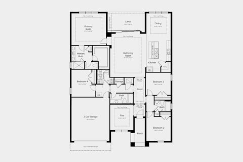 Townhouse floor plan «214SQM LETIZIA», 4 bedrooms in ESPLANADE AT ARTISAN LAKES