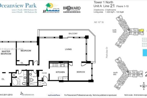 Condominio en venta en Hallandale Beach, Florida, 3 dormitorios, 132.85 m2 № 1937034 - foto 9