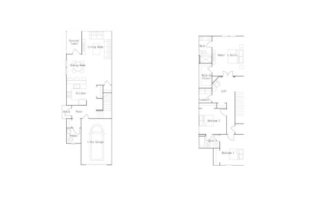 Townhouse floor plan «Townhouse», 3 bedrooms in Shearwater - Traditional Luxury Townhomes