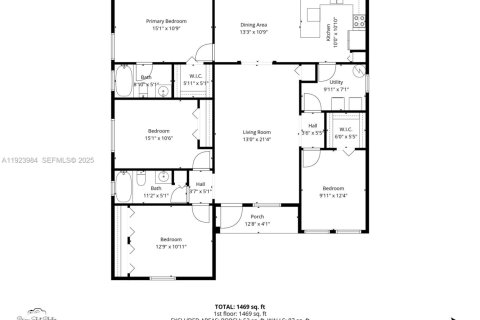 House in Miami Gardens, Florida 4 bedrooms, 153.47 sq.m. № 1984069 - photo 7