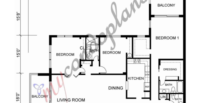 Condo à Pompano Beach, Floride, 3 chambres  № 1061329
