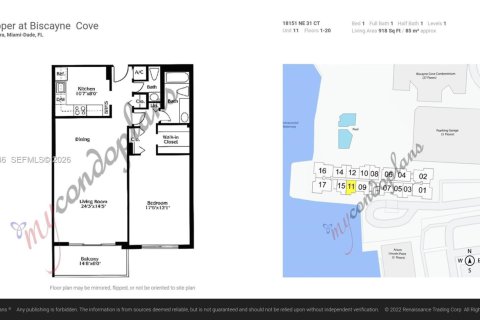Condo in Aventura, Florida, 1 bedroom  № 2040150 - photo 19