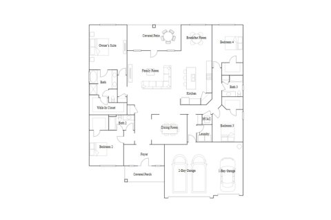 Townhouse floor plan «263SQM», 4 bedrooms in CARRINGTON