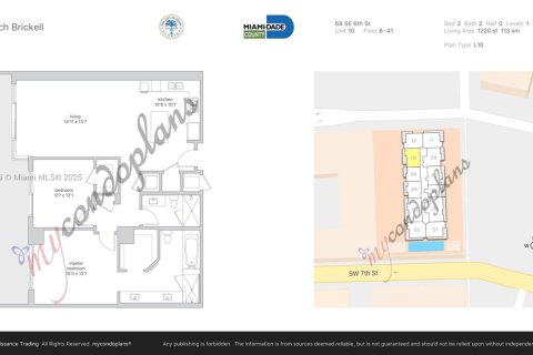 Condominio en venta en Miami, Florida, 2 dormitorios, 112.23 m2 № 1979484 - foto 26