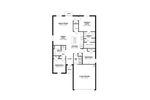 Townhouse floor plan «136SQM ASHMERE», 3 bedrooms in ASPIRE AT WATERSTONE