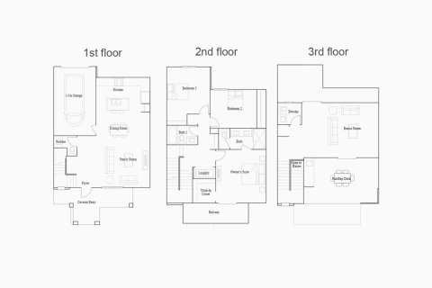 Townhouse floor plan «197SQM CE SKYVIEW», 3 bedrooms in URBANA