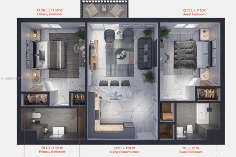 Apartment in North Miami, Florida 2 bedrooms, 83.7 sq.m. № 1927380 - photo 24