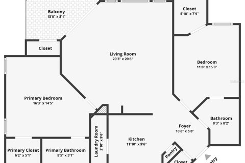Купить кондоминиум в Мейтленд, Флорида 4 комнаты, 103.21м2, № 2225212 - фото 9