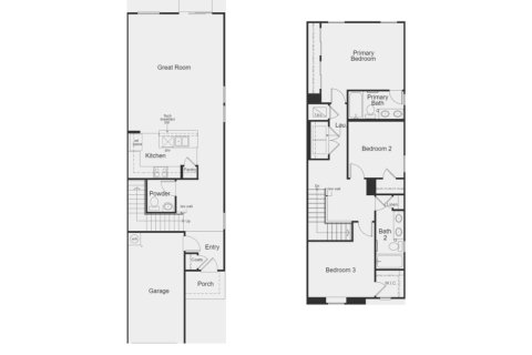 Townhouse floor plan «Townhouse», 3 bedrooms in Greenland Place Townhomes