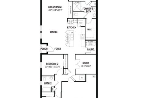 Планировка виллы или дома «Townhouse» 2 спальни в ЖК WELLEN PARK