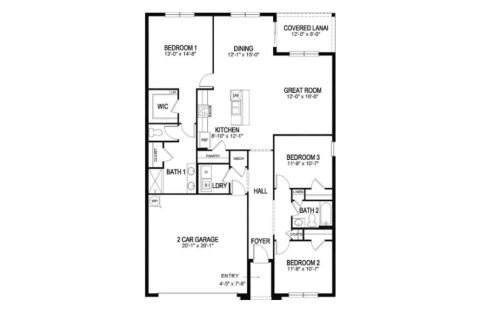 House floor plan «House», 3 bedrooms in Star Farms at Lakewood Ranch - Express Modern