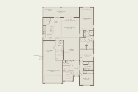 Townhouse floor plan «249SQM EASLEY», 3 bedrooms in ESTATES AT LAKEVIEW PRESERVE
