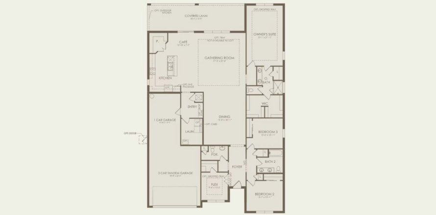 Таунхаус в ESTATES AT LAKEVIEW PRESERVE в Уинтер-Гарден, Флорида 3 спальни, 249м2 № 103063