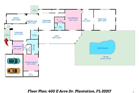House in Plantation, Florida 5 bedrooms, 370.49 sq.m. № 2378726 - photo 14