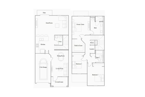 Townhouse floor plan «157SQM», 3 bedrooms in PINE VISTA
