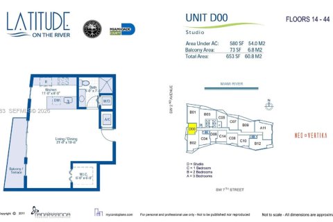 Condominio en venta en Miami, Florida, 53.88 m2 № 2078375 - foto 14
