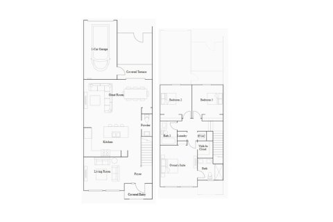 Townhouse floor plan «145SQM», 3 bedrooms in HARMONY PARC