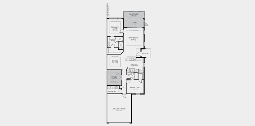 Планировка таунхауса «142SQM IBIS» 2 спальни в ЖК ESPLANADE AT THE HEIGHTS
