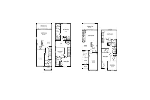 Townhouse floor plan «Townhouse», 3 bedrooms in Star Farms at Lakewood Ranch - Townhomes