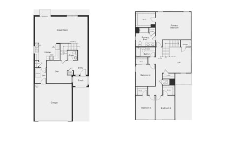 Планировка виллы или дома «House» 4 спальни в ЖК Sawgrass Lakes I