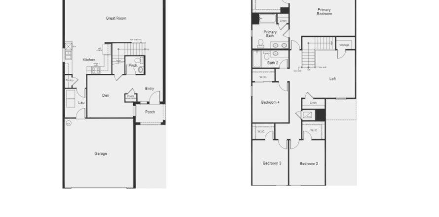Планировка виллы или дома «House» 4 спальни в ЖК Sawgrass Lakes I