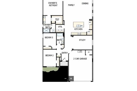 House floor plan «House», 2 bedrooms in North River Ranch - Cottage Series