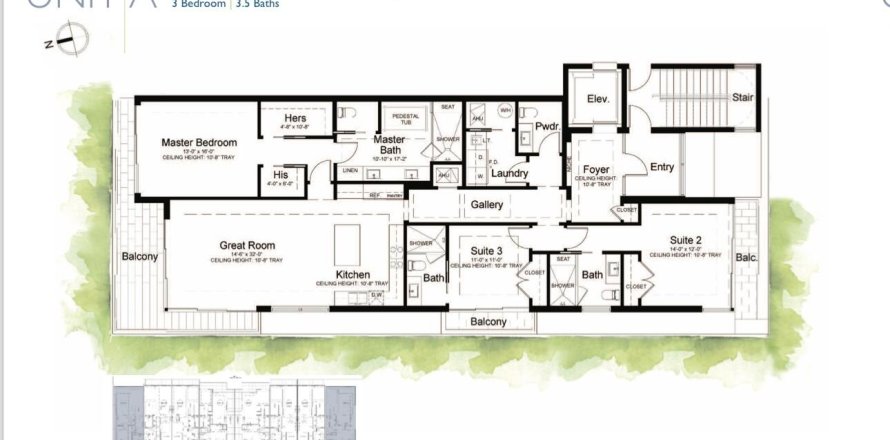 Condominio en Delray Beach, Florida, 3 dormitorios  № 1132884