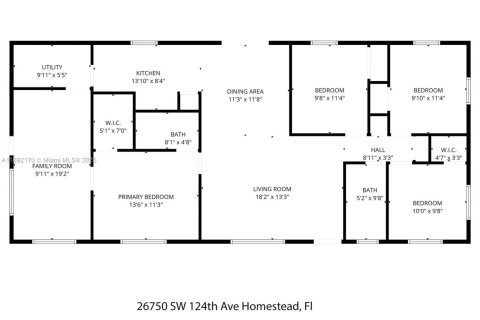 House in Homestead, Florida 4 bedrooms, 132.85 sq.m. № 1944199 - photo 24