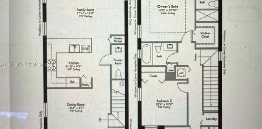 Townhouse in Miami, Florida 3 bedrooms, 147.44 sq.m. № 2305729