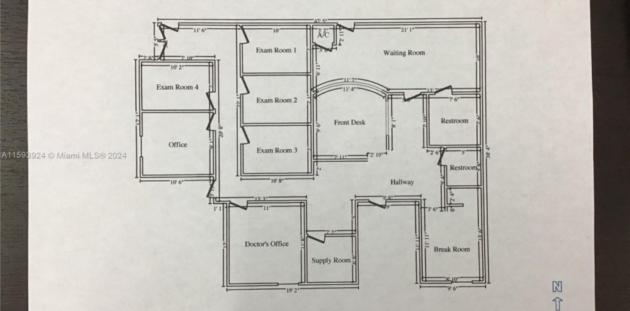 Oficina en Pembroke Pines, Florida № 1186210