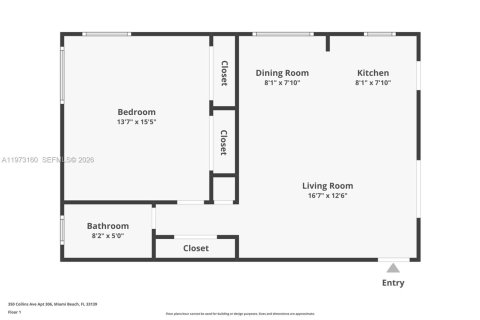 Condominio en venta en Miami Beach, Florida, 1 dormitorio, 65.03 m2 № 2033237 - foto 7