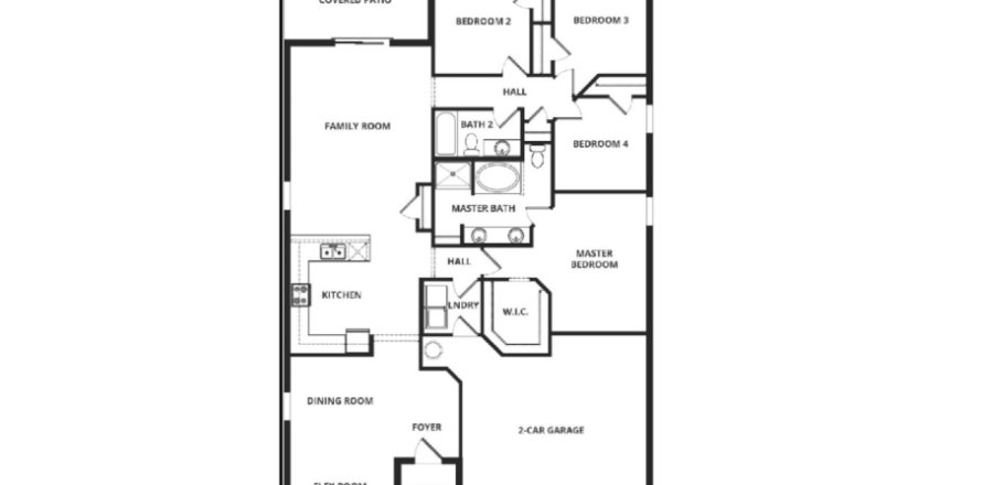Планировка жилого комплекса «House» 3 спальни в ЖК Royal Highlands by LGI Homes