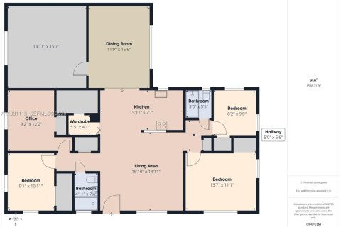 Купить виллу или дом в Катлер-Бей, Флорида 4 спальни, 133.13м2, № 2043563 - фото 18