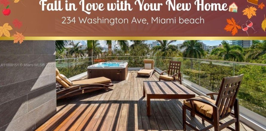 Таунхаус в Майами-Бич, Флорида 3 спальни, 228.82м2 № 1941139