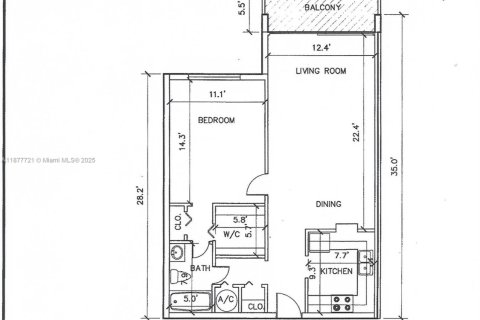 Condominio en alquiler en Miami, Florida, 1 dormitorio, 78.04 m2 № 1896175 - foto 8