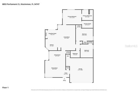 Villa ou maison à louer à Kissimmee, Floride: 3 chambres, 156.26 m2 № 2389451 - photo 2