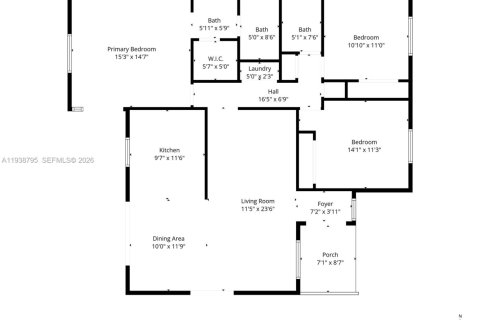 Купить виллу или дом в Майами, Флорида 3 спальни, 140м2, № 1996699 - фото 10