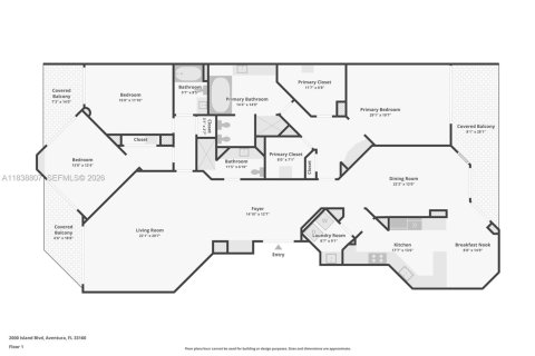 Condominio en venta en Aventura, Florida, 3 dormitorios, 244.33 m2 № 2058735 - foto 26